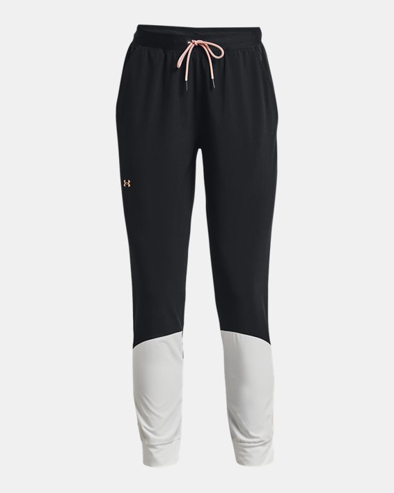Women's UA Armour Sport Woven Colorblock Pants in Black image number 4